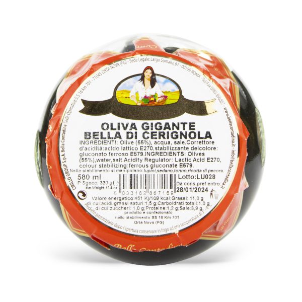 Czarne oliwki Bella Di Cerignola 580 ml